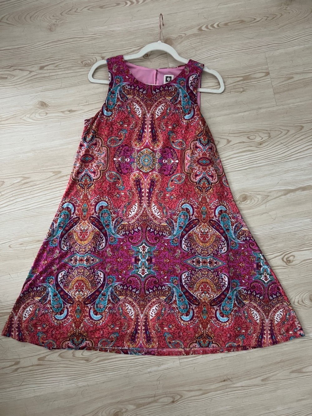 Anne Klein Paisley Print Dress - Bright Pink